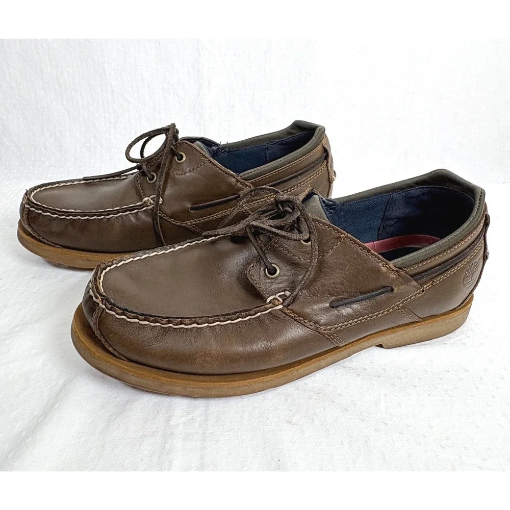 Timberland Earthkeepers Mens Brown Leather Boat Shoes Loafers Size 11  Classic